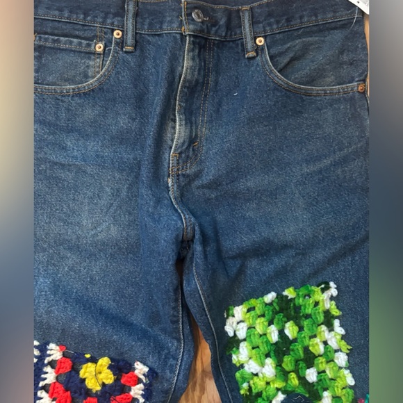 Urban Renewal Levi Strauss & Co. 517 Colorful Patchwork Women Jeans size 32/32 - Picture 6 of 8